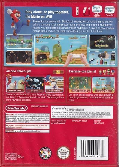 Super Mario Bros. Wii - Nintendo Wii - Uden Manual (B Grade) (Genbrug)